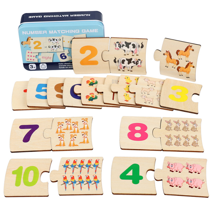 Board Game Organization - Children Iron Box Number Enlightenment Paired