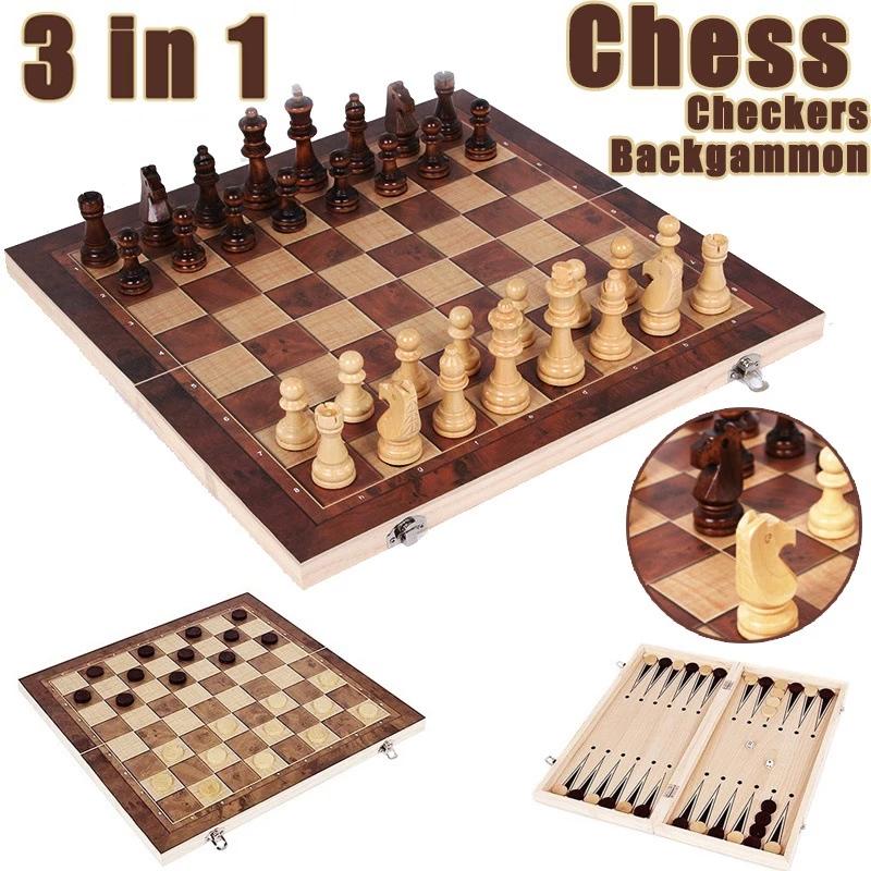 3 in 1 Chess Board, Folding Wo - Board Game Operation 评论和价格