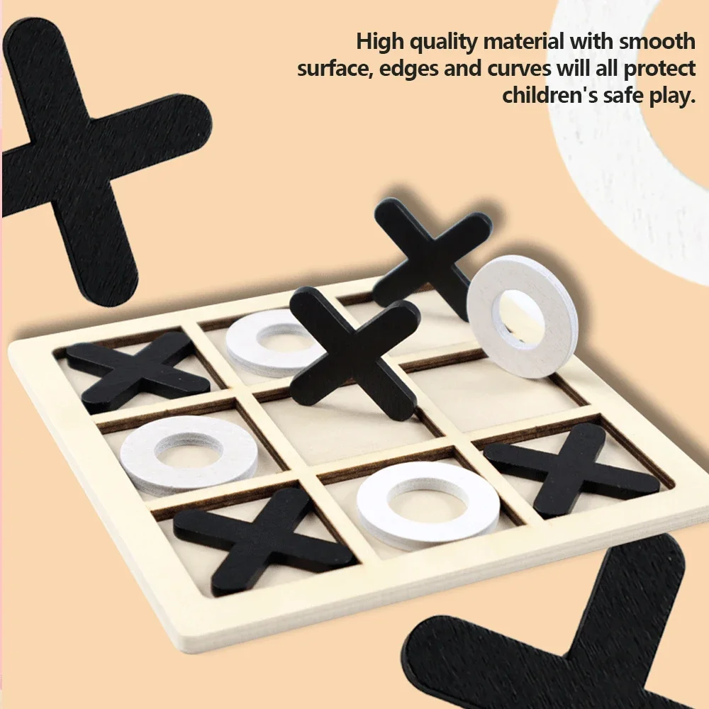 Wooden XO Tic Tac Toe Game Min - Board Game Word 评论和价格