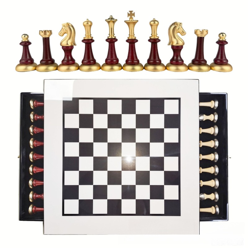 High Gloss Piano Finish Wooden - Chess Set Wooden 评论和价格