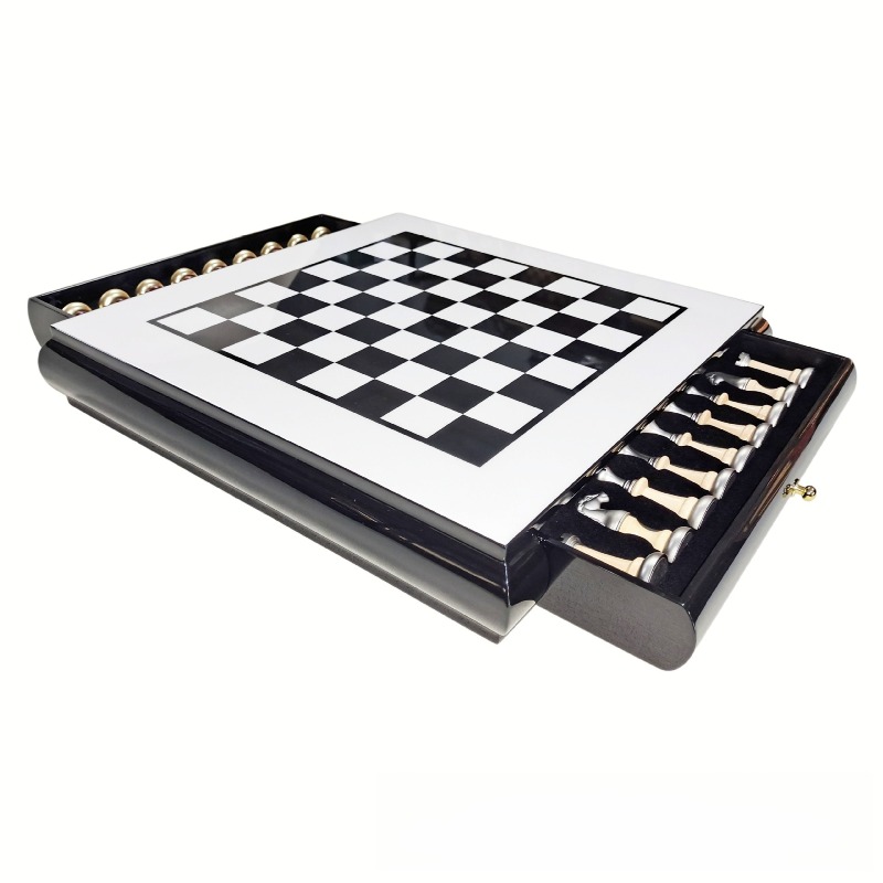 High Gloss Piano Finish Wooden - Chess Set Wooden 评论和价格