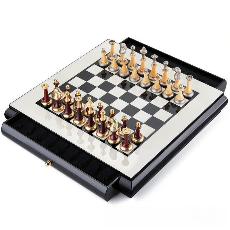 High Gloss Piano Finish Wooden - Chess Set Wooden 评论和价格
