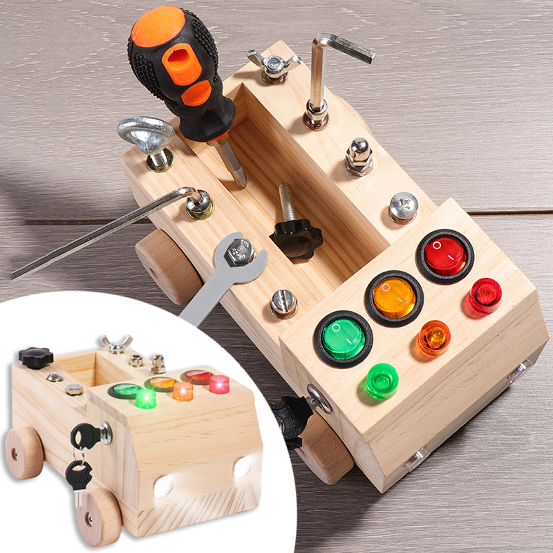 Wooden Montessori Busy Board S - Board Game Organization 评论和价格