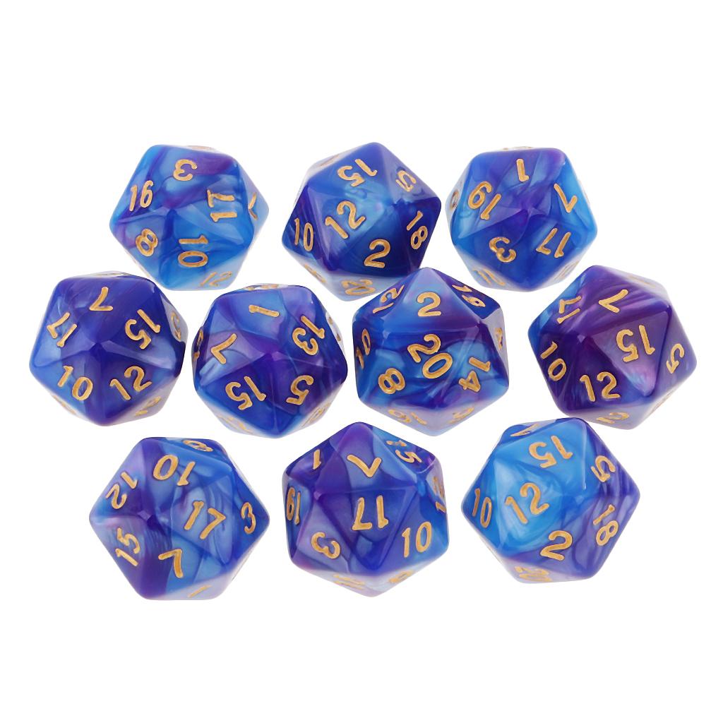 10pcs Polyhedral 20 Sided Dice - Board Game Digital 评论和价格